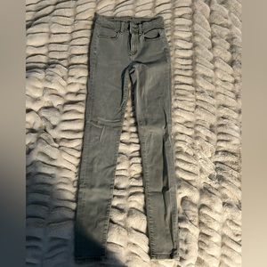 American Eagle Army Green Skinny Jeans